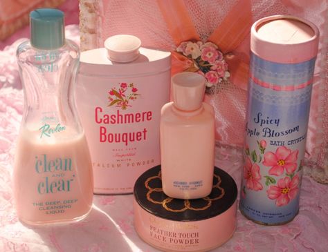 Petra Collins, Pink Cosmetics, Talcum Powder, Vintage Cosmetics, Vintage Makeup, All I Ever Wanted, Vintage Americana, Apple Blossom, Deep Cleansing