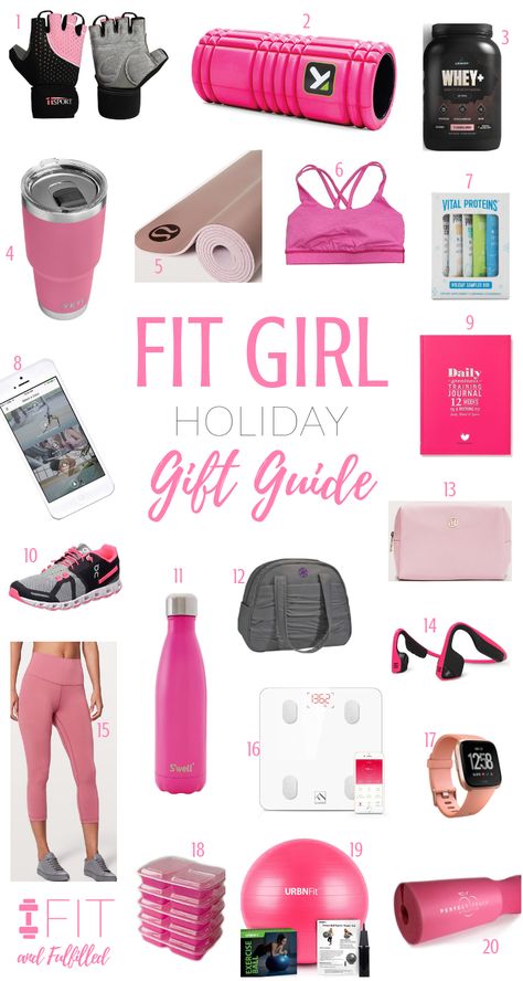 Girls Gift Guide, Gym Bag Essentials, Gym Room At Home, Gym Room, Gym Essentials, Workout Essentials, Fitness Challenge, 20 Gifts, Fitness Gifts