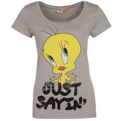 Tweety Cake, Words Prints, Grey Top, Love T Shirt, Girl Quotes, Neck T Shirt, Tshirt Print, Printed Shirts, Tee Shirts