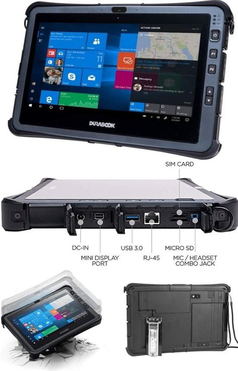 Durabook U11 MIL-STD-810G Fully Rugged Tablet Xbox Portable, Spy Devices, Satellite Phones, Building Management System, Rugged Tablet, Laptop Gadgets, Laptops And Tablets, Computer Station, New Technology Gadgets