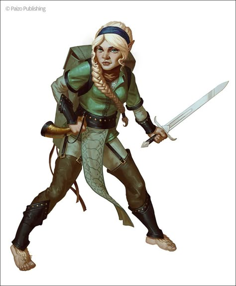 Nurah Dendiwhar, a halfling from the Pathfinder Wrath of the Righteous Adventure Path. Art by Jon Neimeister. Halfling Female, Pathfinder Character, Pathfinder Rpg, Fantasy Races, Fantasy Images, Dungeons And Dragons Characters, Rpg Characters, Fantasy Rpg, Fantasy Inspiration