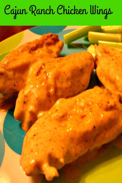 Gain Weight Plan, Cajun Ranch Sauce, Ranch Wings Recipe, Fried Wings Recipe, Cajun Ranch, Buffalo Wings Recipe Baked, Ranch Chicken Wings, Wing Night, Wings Recipe Baked