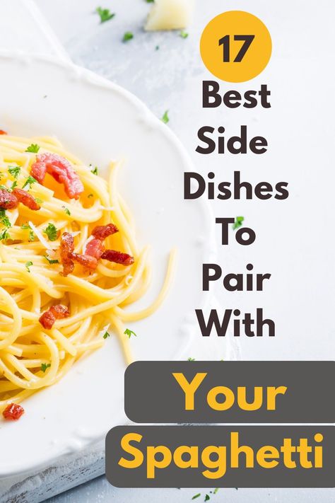 Can you imagine the perfect al dente spaghetti for dinner? now imagine having the perfect side to pair with it. Here are 17 best side dishes to pair with your spaghetti dinner. Click the pin to see which sides you can pair with your spaghetti meal. save this pin for when you need to make spaghetti for dinner. Spaghetti Sides Dishes, Healthy Spaghetti, Spaghetti Dinner, Pesto Pasta Salad, Drink Inspiration, Fresh Fruit Salad, French Dishes, Grilled Asparagus, Best Side Dishes