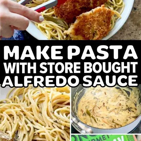 Make Pasta With Alfredo Sauce From A Jar Pinterest Image Easy Chicken Fettuccine Alfredo With Jar Sauce, Chicken Alfredo With Jarred Sauce, Easy Chicken Alfredo Recipe Jars, Easy Chicken Alfredo Bake With Jar Sauce, Easy Chicken Alfredo With Jar Sauce, Easy Shrimp Alfredo With Jar Sauce, Jar Alfredo Sauce Recipe Dishes, Chicken Alfredo Jar Sauce, Store Bought Alfredo Sauce Improve