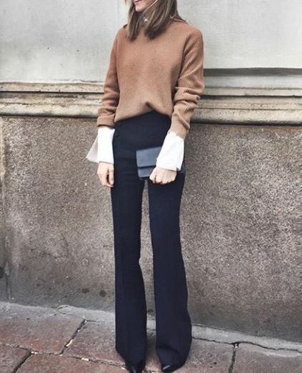 cd0dce8fca267bf1fb86cf43e18d5598 Camel Style, Trending Fashion Outfits, Looks Street Style, Looks Black, Looks Chic, Fall Fashion Trends, Fashion Mode, Mode Inspiration, Office Fashion