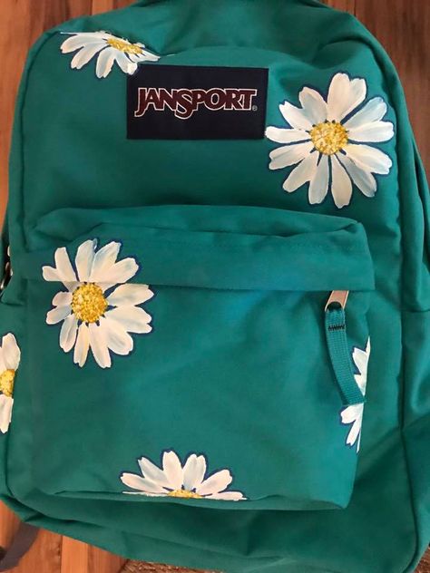 Backpack Painting Ideas, Painted Backpack, Escuela Diy, Mochila Jansport, Painting Backpack, Bullet Journal Notebook, College Bags, Bag Ideas, Ideas For Instagram Photos