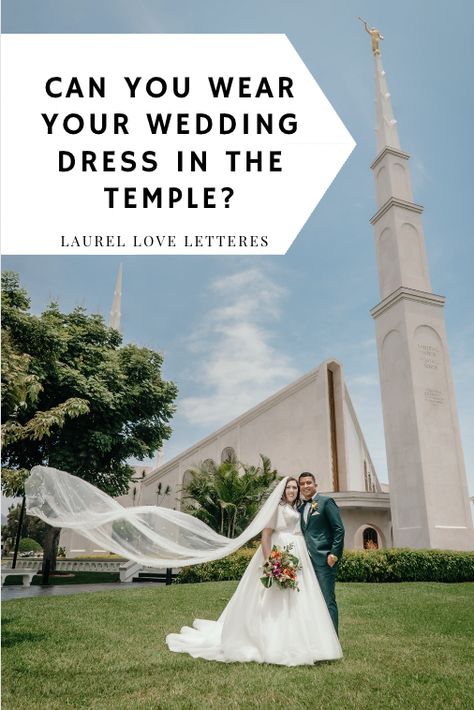 If you’re preparing for your temple sealing, you likely have many questions. Can you wear your wedding dress in the temple, and do you need a temple dress? You may have heard conflicting information. So today, we’ll break it down for you. Bride and groom pose in front of the Lima Peru Temple of The Church of Jesus Christ of Latter-day Saints. #templesealing #templewedding #templedress #modestweddingdress #ldstemple #ldstemplewedding #limaperutemple Lds Temple Wedding Dress, Temple Wedding Dresses, Temple Sealing, Temple Marriage, Groom Pose, Lds Temples Wedding, Temple Dress, Temple Wedding, Church Of Jesus Christ