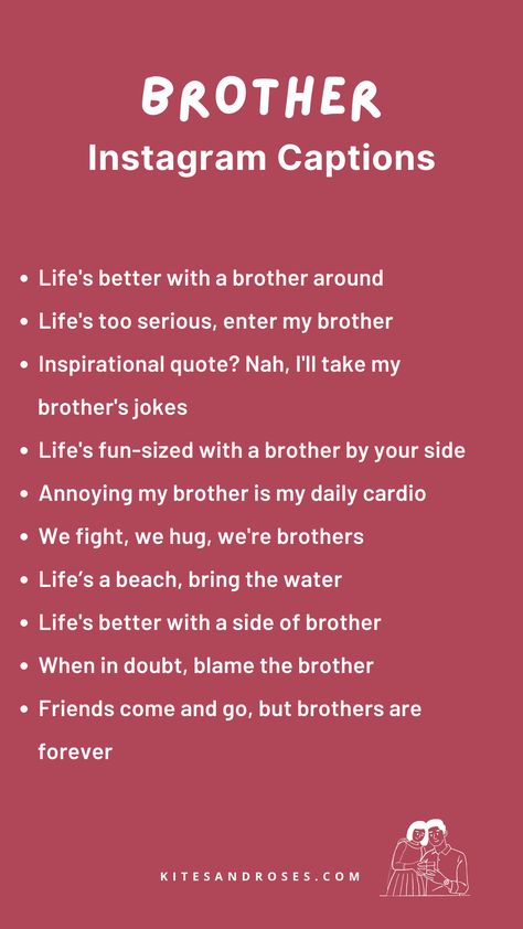 Question To Ask Your Brother, Instagram Story Ideas With Brother, Short Brother Quotes From Sister, Brother Sister Quotes Bond Short, Caption For Brother Sister Bond, Captions For Brother And Sister, Brother Sister Captions Instagram, Brother Captions Instagram Short, Brother Captions Instagram