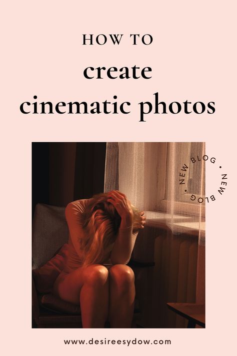 Cinematic photography has been a big trend this year, and it's easy to achieve with strategies such as leveraging emotions, storytelling and colour grading. Read more about it in my post dedicated to cinematic photography! #moodyphotography #dreamyphotography #conceptualphotography #cinematicphotos #cinematicphoto Simple Photography Ideas At Home, Cinematic Photography Tips, How To Take Cinematic Photos, Emotion Photoshoot, Storytelling Portraits, Cinematic Photography Aesthetic, Cinematic Photoshoot, Cinematic Portrait, Cinematic Photos