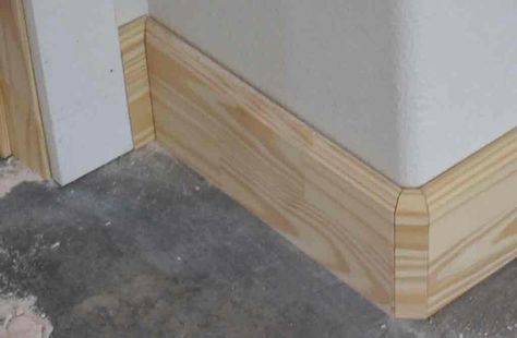 Homeschool Basement, Craftsman Interior Trim, Bullnose Corners, Wall Molding Ideas, Craftsman Style Trim, Baseboard Ideas, Farmhouse Interior Doors, Base Shoe Molding, Modern Baseboards