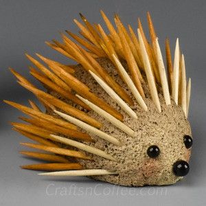 Toothpick Sculpture, Woods Animals, Toothpick Crafts, Styrofoam Crafts, Hedge Hog, Hedgehog Craft, Animal Classification, Scout Ideas, Cheap Crafts