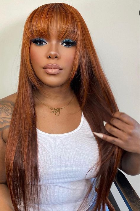 Bob Lace Wig, Wigs Bob, Ginger Hair Color, Pelo Afro, Pretty Hair Color, Human Virgin Hair, Hair Stylists, Baddie Hairstyles, Orange Hair