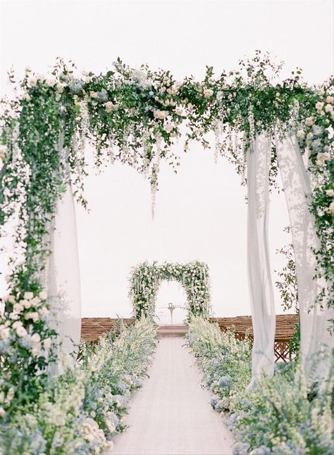 31 Beautiful Wedding Aisle Decor Ideas Floral Hedge, Gazebo Decor, Wedding Gazebo, Aisle Planner, Wedding Aisle Decorations, Ethereal Wedding, Aisle Decor, Fine Art Wedding Photography, Wedding Aisle