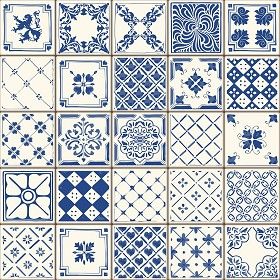 Textures Texture seamless | Patchwork tile texture seamless 16809 | Textures - ARCHITECTURE - TILES INTERIOR - Ornate tiles - Patchwork | Sketchuptexture Blue Tile Floor, Blue And White Tiles, Patchwork Tiles, Painting Tile Floors, Delft Tiles, Tile Texture, Texture Seamless, Painted Floor, Keramik Design