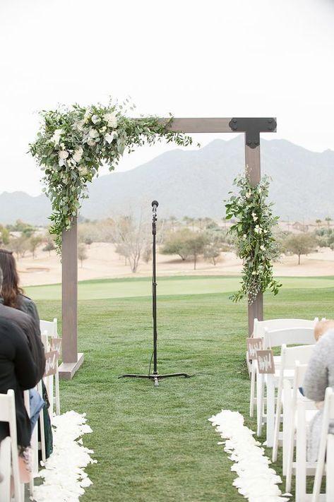 Winter Wedding Arch - Fantastic! - Get your items from the online retailer - Amazon.com Wedding Arch With White Flowers, Mazatlan Wedding, Winter Wedding Arbor, Arch With White Flowers, Wooden Wedding Arch, Wedding Arch Greenery, Winter Wedding Arch, Wooden Wedding Arches, Lilac Wedding Bouquet