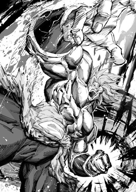 Super Saiyan 4 Broly, Broly Powering Up, Broly Manga Panel, Broly Rage, Broly Z, Broly Manga, Broly Drawing, Broly Fanart, Bardock Fanart