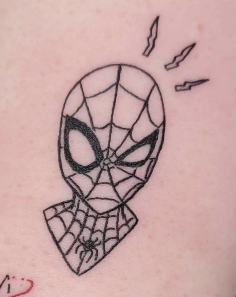 Simple Marvel Spiderman Spidey Sense Tattoo Peter Parker Spidey Sense, Spiderman Tattoo, Creative Tattoos, Peter Parker, Minimalist Tattoo, Marvel Spiderman, Cute Tattoos, Simple Tattoos, Spiderman