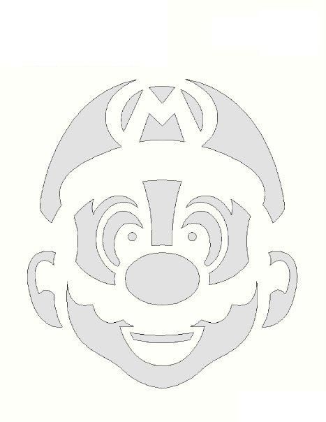 Mario stencil Mario Pumpkin, Disney Pumpkin Stencils, Pumpkin Carving Patterns Free, Pumpkin Stencils Free, Halloween Pumpkin Stencils, Cute Pumpkin Carving, Scary Halloween Pumpkins, Halloween Pumpkin Carving Stencils, Pumpkin Drawing