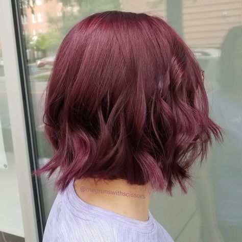 burgundy bob instagram.com/megrunswithscissors Burgundy Bob Hair, Burgundy Hair Short Bobs, Long Bob Hairstyles Burgundy, Short Burgundy Hair Bob, Burgundy Hair Bob Haircut, Burgundy Hair Bob, Short Dark Red Hair Burgundy, Dark Red Hair Bob Haircut, Light Burgundy Hair