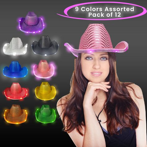 https://www.partyglowz.com/collections/led-hats Cowgirl Halloween Costume, Led Hat, White Cowboy Hat, Pink Cowboy Hat, Black Cowboy Hat, Taylor Swift Birthday, Crochet Knit Hat, Black Cowboy, Bachelorette Outfits