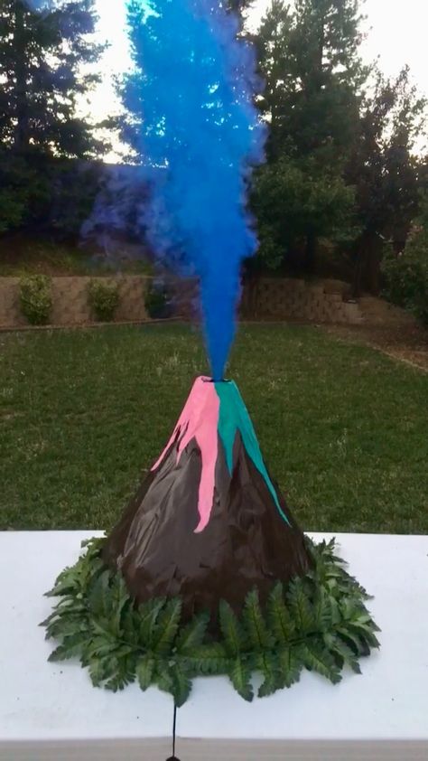 Volcano Gender Reveal Diy, Stitch Themed Gender Reveal, Fun Unique Gender Reveals, Gender Reveal Ideas Lilo And Stitch, Hawaiian Gender Reveal Party, Cool Gender Reveal Ideas Creative, Stitch Gender Reveal Ideas, Luau Gender Reveal Party, Dinosaur Gender Reveal