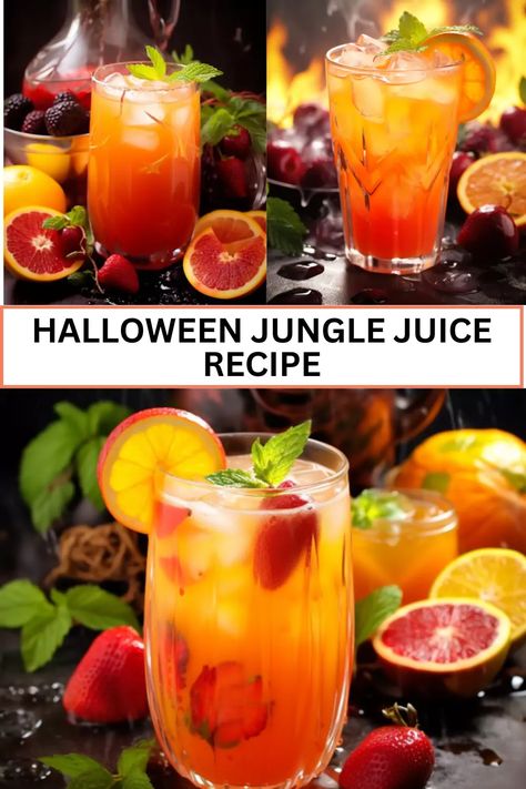 Looking for a spooky and delicious drink to serve at your Halloween party? Look no further than this jungle juice recipe! Halloween Party Jungle Juice, How To Make Jungle Juice, Halloween Jungle Juice Recipe Alcoholic, Fall Jungle Juice, Fall Jungle Juice Recipe, Halloween Jungle Juice Alcohol, Jungle Juice Recipe Alcoholic, Jungle Juice Halloween, Halloween Jungle Juice