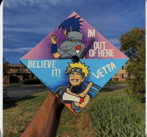 High School Graduation Cap Designs, Funny Graduation Caps, Creative Graduation Caps, College Grad Cap Ideas, Graduation Cap Decoration Diy, Custom Graduation Caps, High School Graduation Cap, Senior Graduation Party, College Graduation Cap Decoration