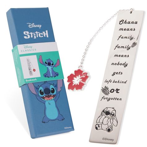 PRICES MAY VARY. Disney Gift Idea - This Disney bookmark is the perfect combination of functionality and style, ideal for all Disney fans who love to read. It comes in beautiful gift box packaging and makes it an incredible gift for Mother’s Day, Christmas, as a wedding present, souvenir, or for birthdays Fine Workmanship - This Disney book marker is made with metal, ensuring it will join you on your reading journey for years to come! It also features a hanging charm for an elegant look. Measure Stitch Bookmark Disney, Disney Bookmark, Disney Bookmarks, Stitch Gifts, Lilo Und Stitch, Stitch Bookmark, Box Stitch, Book Marker, Reading Accessories