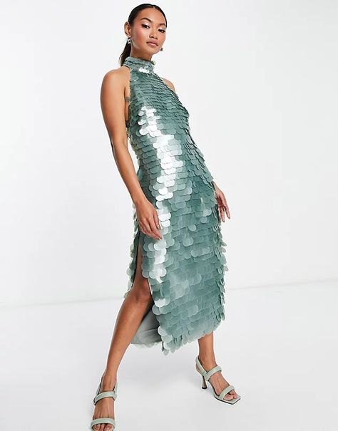 Page 7 - Wedding Guest Dresses | Dresses to Wear to a Wedding | ASOS Disco Cowboy, Wedding Dress Sequin, Sequin Midi Dress, Dinner Dress, Halter Mini Dress, Green Midi Dress, Sequin Mini Dress, Beaded Dress, Tulle Dress