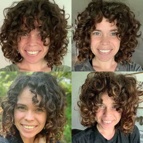 Curled Bangs, Hair Challenge, Frizz Free Curls, Curly Bangs, Hair Porosity, Curly Girl Method, Wavy Curly Hair, Beautiful Curls, Types Of Curls