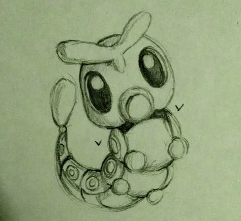 Caterpie Tattoo, Pokemon Drawings Sketches, Pokemon Doodles, Pokemon Artwork, Pokémon Drawing, Nota Mental, Pokemon Drawing, Pokemon Sketch, Illustration Process