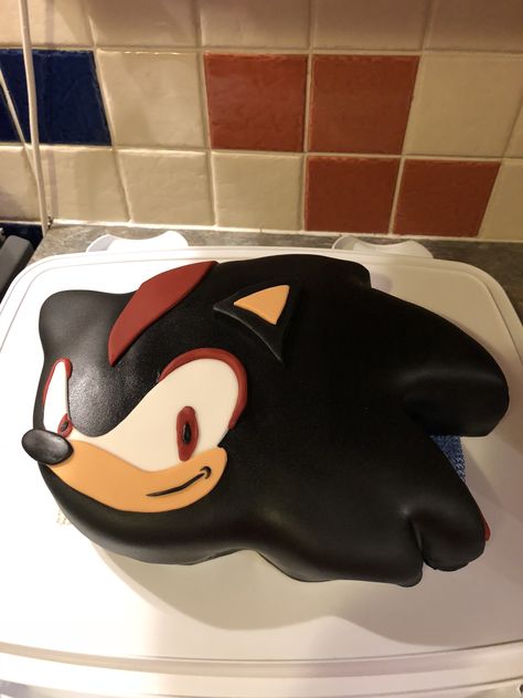 Shadow the hedgehog cake Shadow Hedgehog Cake, Shadow The Hedgehog Birthday Cake, Sonic Shadow Birthday Cake, Shadow Cake Sonic, Knuckles Birthday Cake, Sonic Shadow Cake, Shadow The Hedgehog Birthday Party, Shadow The Hedgehog Cake, Shadow Birthday Cake