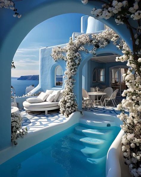 Santorini Resorts, Santorini House, Santorini Villas, Santorini Travel, Resort Design, Unique Architecture, Stone Houses, Luxury Villa, Belle Photo