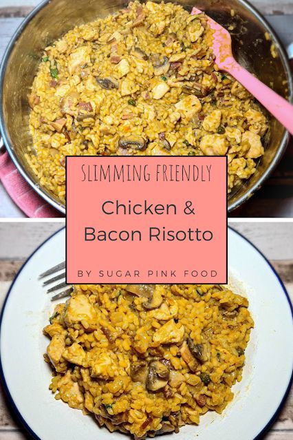 Dinner Recipes Low Calorie, Pink Recipes, Low Calorie Chicken Recipes, Slimmingworld Recipes, Slimmers World Recipes, Healthy Low Calorie Dinner, Low Calorie Recipes Easy, Recipes Low Calorie, Bacon Risotto