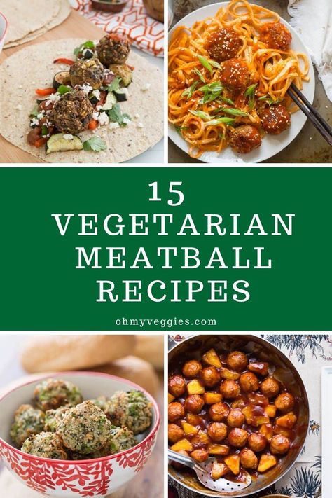 Who needs store-bought when you can make your own? These 15 vegetarian meatball recipes will please even the most particular eaters! Vegetarian Meatballs Recipe, Vegetable Meatballs, Veggie Balls, Veggie Meatballs, Vegetarian Substitutes, Vegetarian Meat, Meatless Meatballs, Vegetarian Meatballs, Meatball Recipes Easy