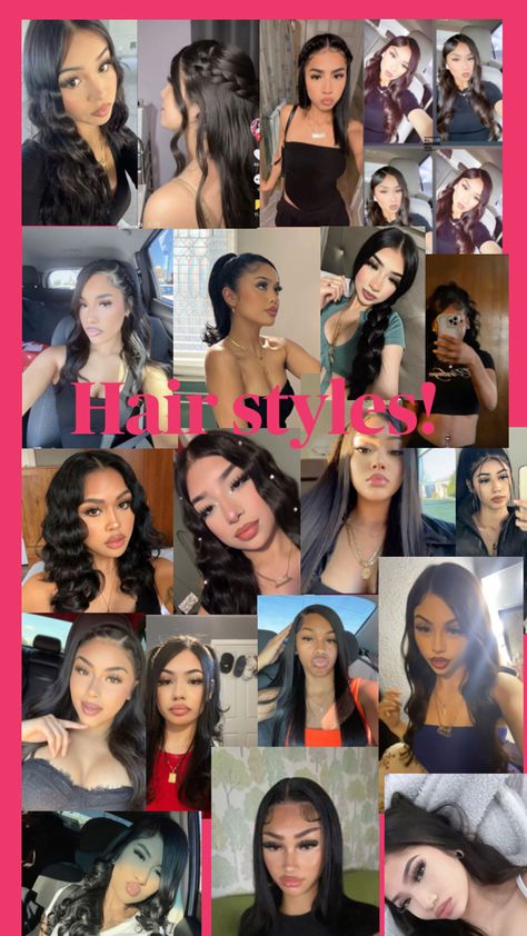 Latinas Hairstyles, Hairstyles Covering Ears, Rhinestone Hairstyle, Hairstyles With Curled Hair, Latina Hair, Easy Hairstyles For Thick Hair, Hair Curling Tips, Hair Inspiration Long, Brunette Hair With Highlights