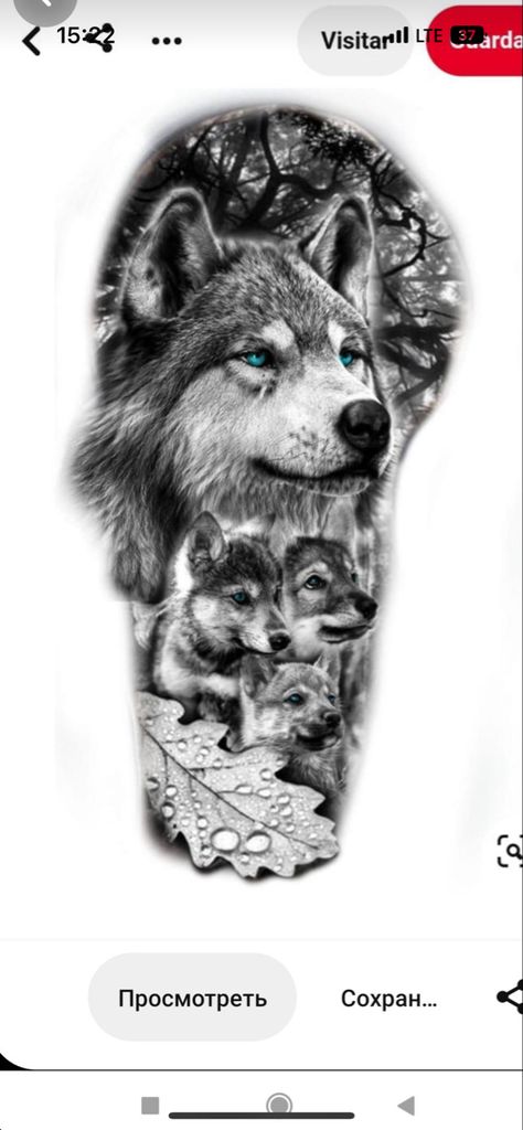 Wolf With Pups Tattoo, Wolf Mom And Pup Tattoo, Stephen King Tattoos, Tattoo Stencil Designs, Cubs Tattoo, Baby Wolves, Wolf Sketch, Wolf Tattoo Sleeve, Cool Tattoo Drawings