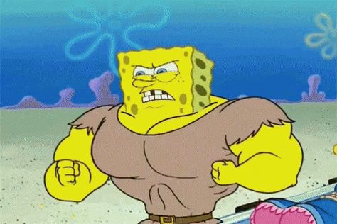 Spongebob Muscles GIF - Spongebob Muscles Ripped - Discover & Share GIFs Spongebob Gif, Pineapple Under The Sea, Spongebob Patrick, Ultimate Frisbee, Me App, Great White Shark, Gym Humor, Spongebob Squarepants, Under The Sea