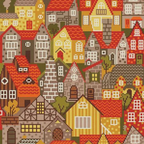 Roofs Chart Artmishka Dinky Dye Designs Little House Needleworks, Bothy Threads, Happy Signs, Cross Stitch Cross, Stitch Cross Stitch, Bonnet Pattern, Pattern Cross Stitch, Cross Stitch Supplies, Christmas Town