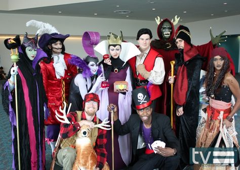 Behold the Disney Villains! Disney Villains Group Halloween Costumes, Disney Villans Outfits, Cute Disney Villains, Disney Villain Group Costume, Disney Villans Halloween Costumes, Famous Villains Costumes, Scary Halloween Costume Ideas Group, Disney Villain Costumes Group, Disney Villan Costume