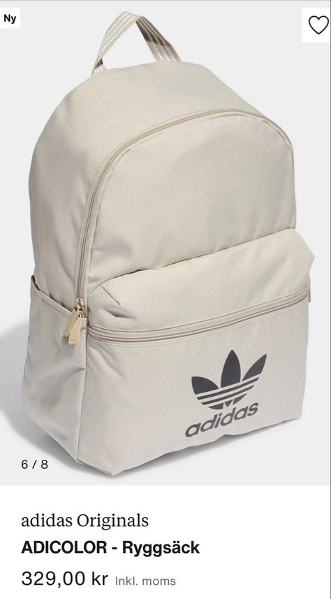 Beige Backpacks, Cute School Bags, School Rucksack, Adidas Backpack, Adidas Adicolor, Adidas Bags, Nike Bags, Lace Tattoo, Cute School Supplies