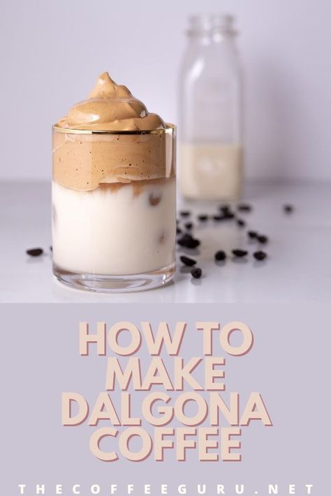 The Dalgona coffee makes for a pretty looking coffee, but it also makes an excellent treat on a sunny afternoon! Learn how to make one today! #howtomakedalgonacoffeeathome #dalgonacoffee #dalgonacoffeerecipes #dalgona #dalgonacoffeerecipeeasy #whippedcoffee Brunch Favorites, Best Instant Coffee, Toffee Candy, Whipped Coffee, Chocolate Macaron, Barista Coffee, Creamy Coffee, Coffee Today, Coffee Varieties