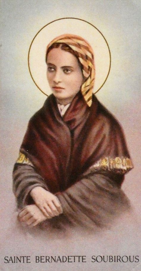 Santa Bernadette, St Bernadette Soubirous, St Bernadette Of Lourdes, St Bernadette, Saint Bernadette, Vintage Holy Cards, Church Candles, Prayer Cards, St Mary