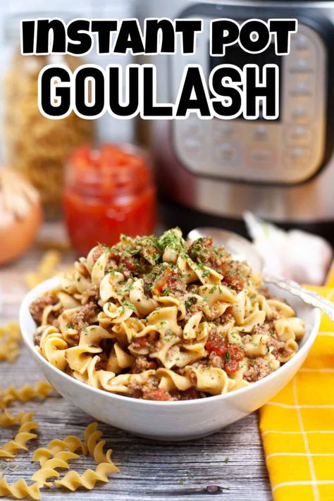 This instant pot goulash makes the most amazing flavorful meal and is one you are going to love time and time again. Super tasty and easy to prepare, and the best part is that Instant pot does all of the hard work. Instant Pot Goulash Recipe, Dinner Recipes Instant Pot, Instant Pot Goulash, Recipes With Beef, Beef Instant Pot, Best Goulash Recipes, Instant Pot Lasagna Recipe, Recipe With Beef, Pressure Cooker Beef