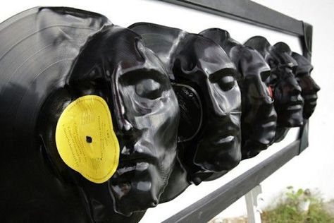 15 Rockin’ Projects that Repurpose Vinyl Records via Brit + Co. Vinyl Record Projects, Recycled Artwork, Vinyl Record Crafts, Record Crafts, Old Records, Repurposed Art, Old Vinyl Records, Vinyl Record Art, Blog Art