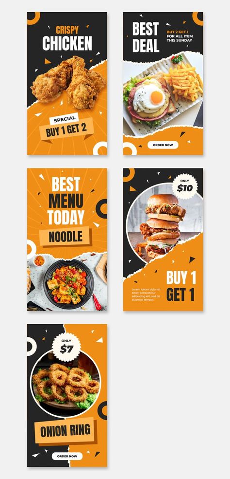 Food Instagram Story, Instagram Ads Design, Food Promotion, Instagram Storie, Flyers Design, Food Template, Food Banner, Social Media Advertising Design, Food Instagram