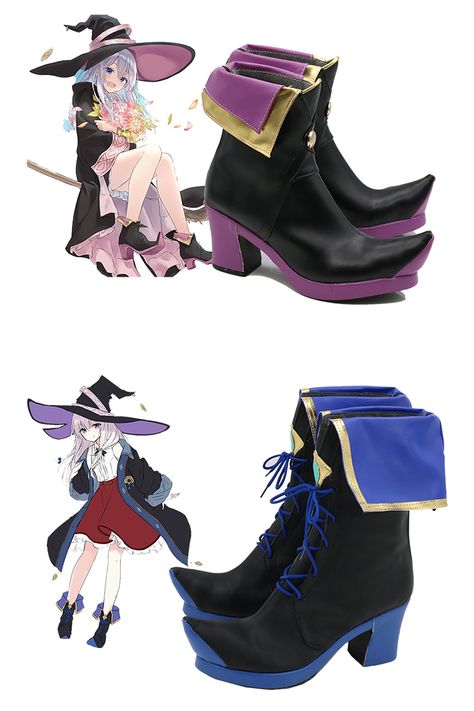 DUNHAO COS Wandering Witch: The Journey of Elaina Cosplay Shoes Women Ankle Leather Boots Custom Made Elaina Cosplay, Witches Shoes, Ankle Leather Boots, Witch Cosplay, Witch Shoes, Witch Boots, Cartoon Shoes, Witch Cat, Cosplay Shoes