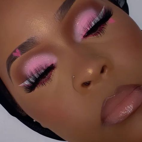 Birthday Makeup Looks, Glitter Makeup Looks, Day Makeup Looks, Prom Eye Makeup, Cute Eye Makeup, Makeup For Black Skin, Brown Skin Makeup, Valentines Makeup, Glam Makeup Look