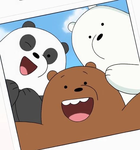 We Bare Bears Drawing Pencil, We Bear Bears Drawing Easy, 3 Bears Cartoon Drawing, We Bare Bears Cute Drawings, How To Draw We Bare Bears, Bare Bear Painting, We Bare Bears Painting Canvas, Three Bears Drawing, Bears Cartoon Drawing