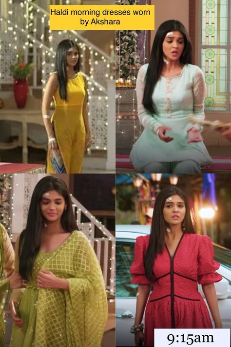 Yrkkh Naira Outfits, Akshu Dresses In Yrkkh, Akshara Dresses In Yrkkh, Deepika Padukone Style, Pranali Rathod, Vintage Suitcases, Indian Dresses Traditional, City Painting, Bridal Photoshoot